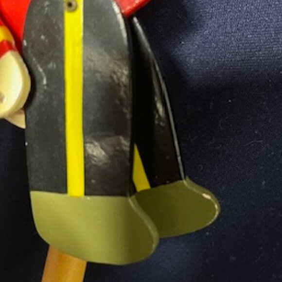 VTG Wooden Soldier Acrobat Flipper Toy Trapeze Sri Lanka Handmade 9.5"Tall - Picture 15 of 15